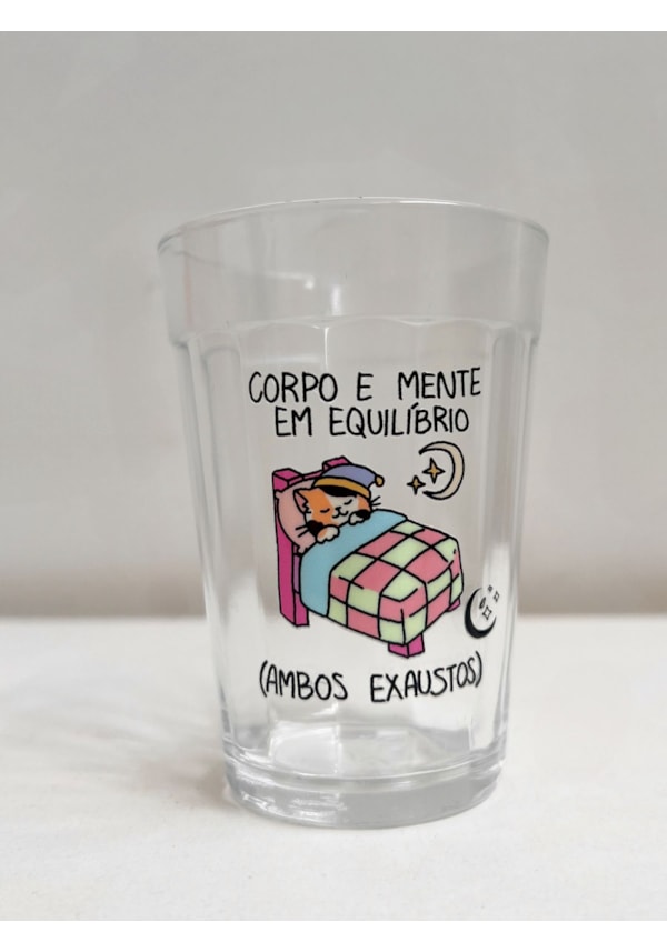 Copo Corpo e Mente - Vidro 190ml