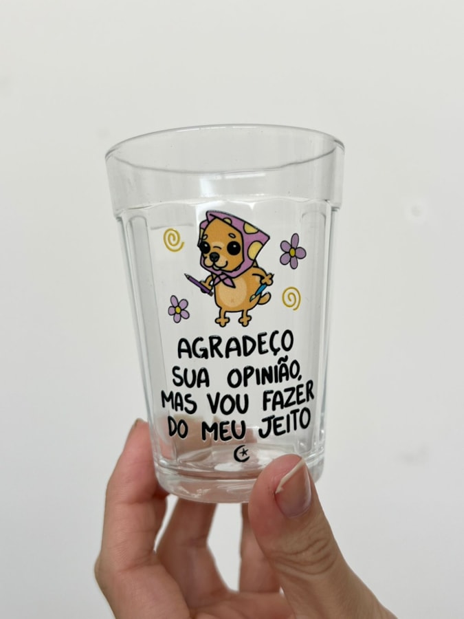 Copo Do meu jeito - Vidro 190ml — imagem 1