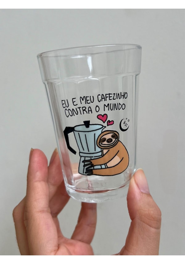Copo Eu e Meu Cafézinho - Vidro 190ml