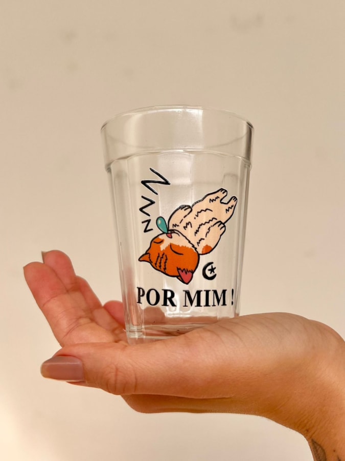 Copo Gatinho por mim - Vidro 190ml — imagem 1