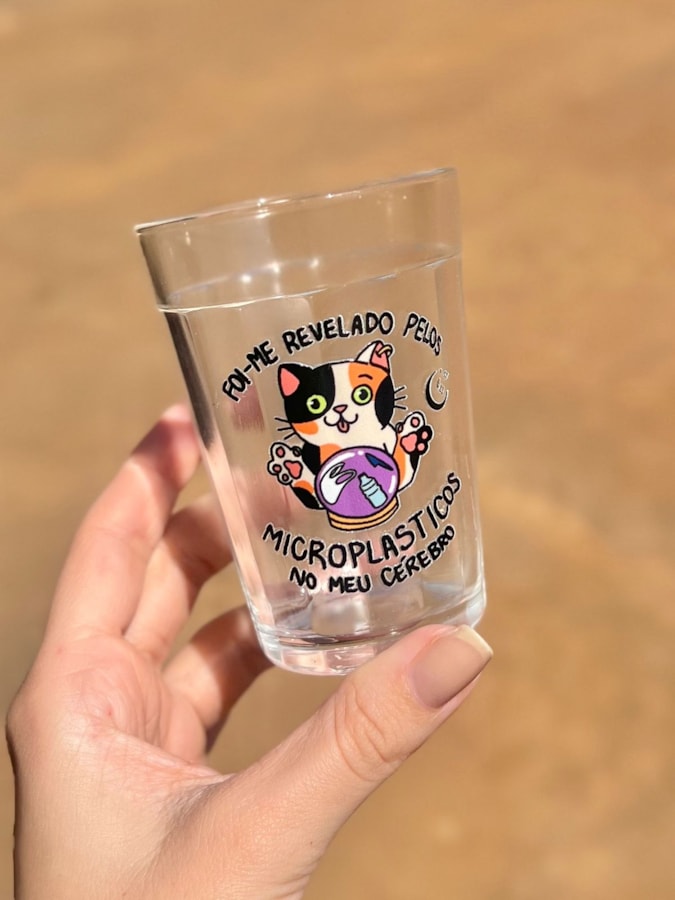 Copo Gato microplástico - Vidro 190ml — imagem 2