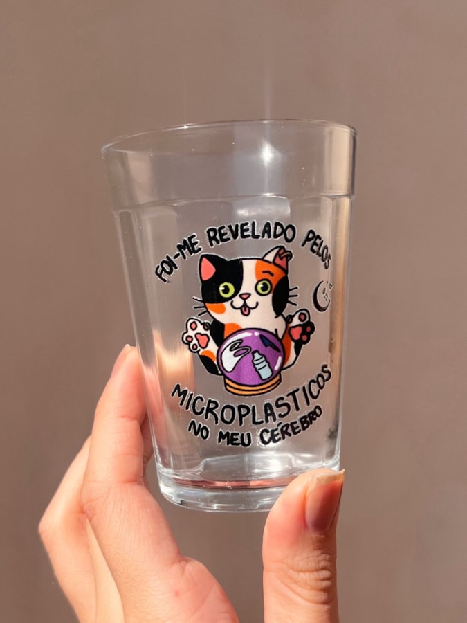 Copo Gato microplástico - Vidro 190ml — imagem 1