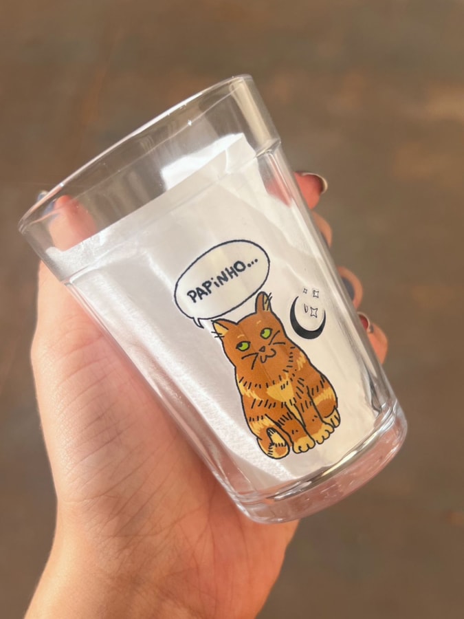 Copo Gato Papinho - Vidro 190ml — imagem 2