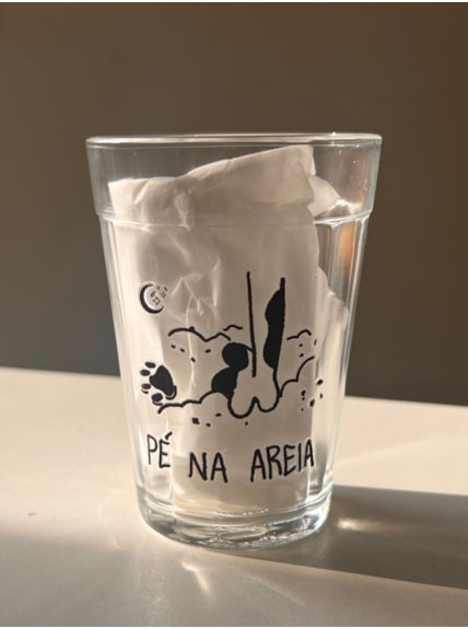Copo Gato Pé na Areia - Vidro 190ml
