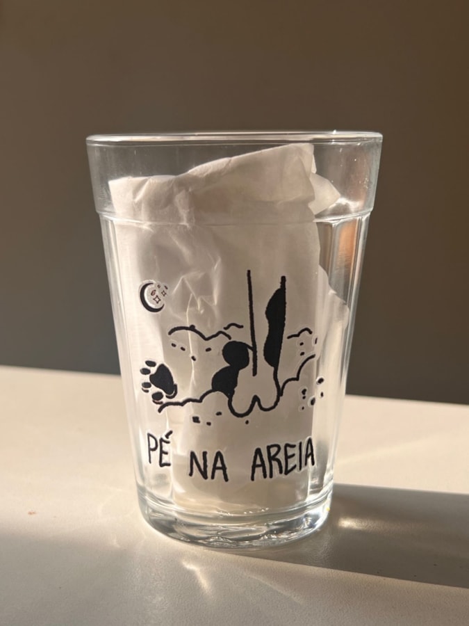 Copo Gato Pé na Areia - Vidro 190ml — imagem 2