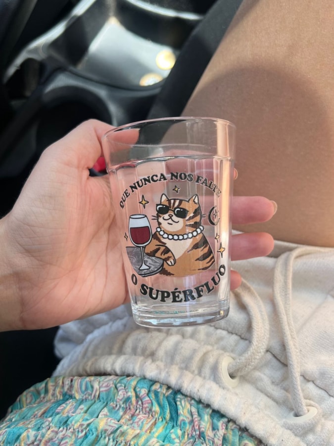 Copo Gato Supérfluo - Vidro 190ml — imagem 2