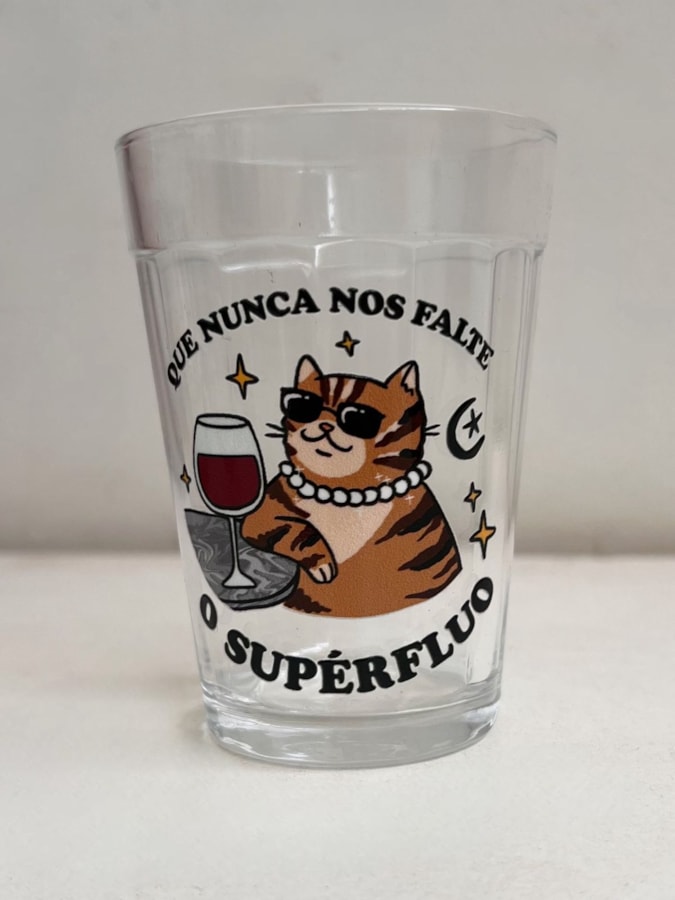 Copo Gato Supérfluo - Vidro 190ml — imagem 1