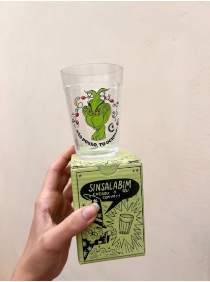 Copo Grinch - Vidro 190ml