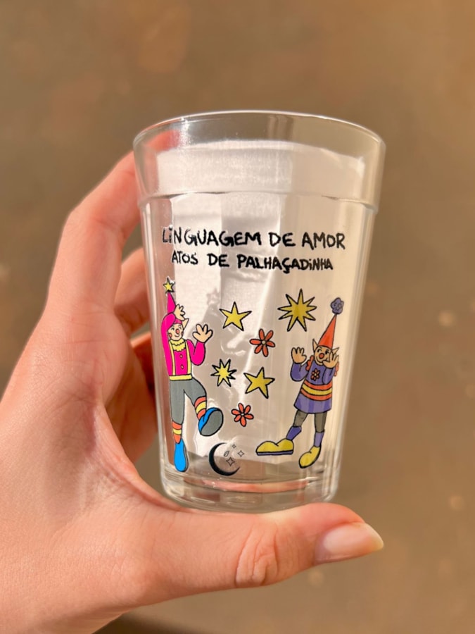 Copo Linguagem de Palhaçadinha - Vidro 190ml — imagem 1