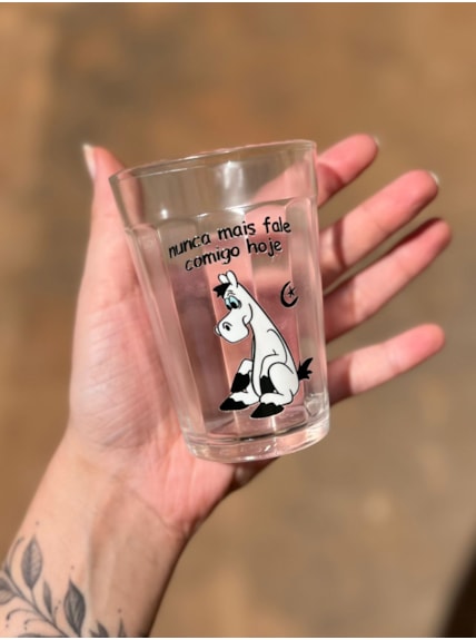Copo Nunca mais Pé de Pano - Vidro 190ml