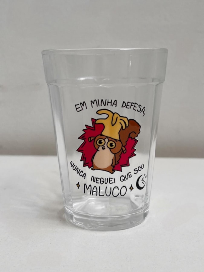 Copo Nunca Neguei que sou Maluco - Vidro 190ml — imagem 2