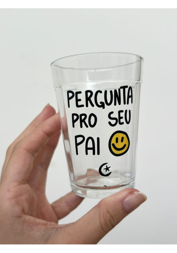 Copo Pergunta pro seu Pai - Vidro 190ml