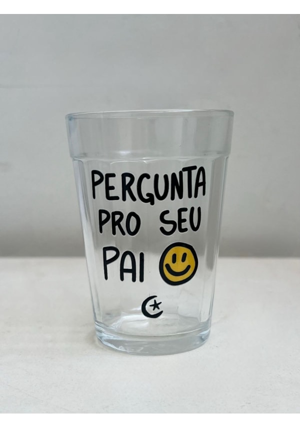 Copo Pergunta pro seu Pai - Vidro 190ml