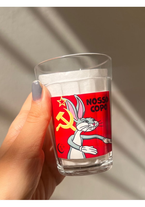 Copo Pernalonga Comunista - Vidro 190ml