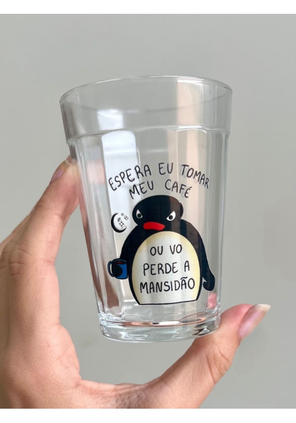 Copo Pingu Mansidão - Vidro 190ml