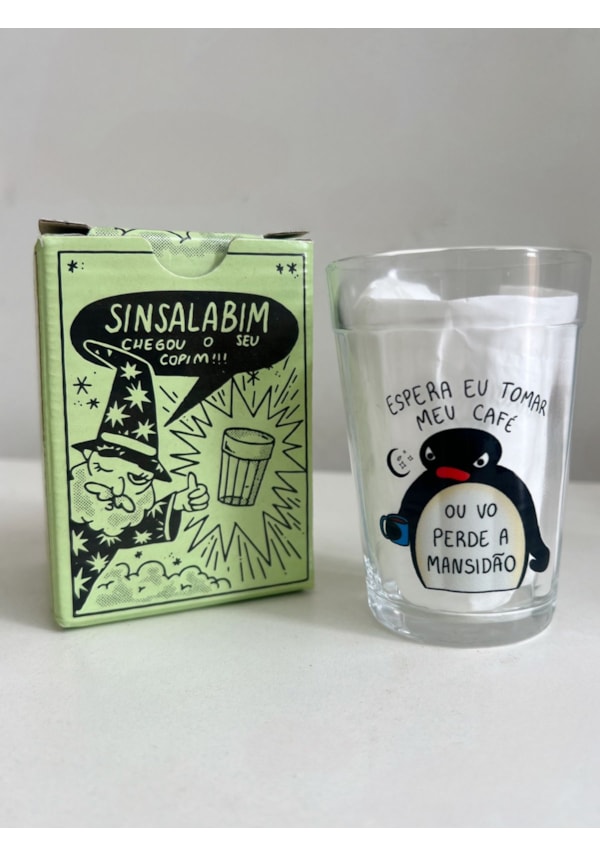 Copo Pingu Mansidão - Vidro 190ml