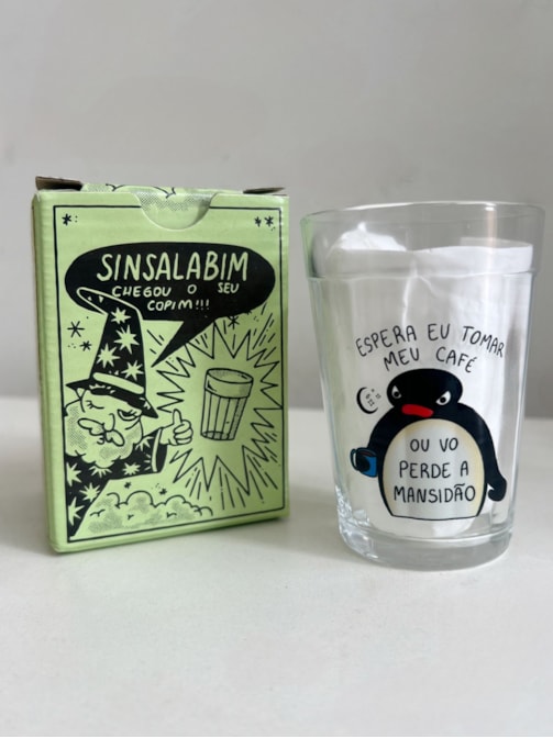 Copo Pingu Mansidão - Vidro 190ml