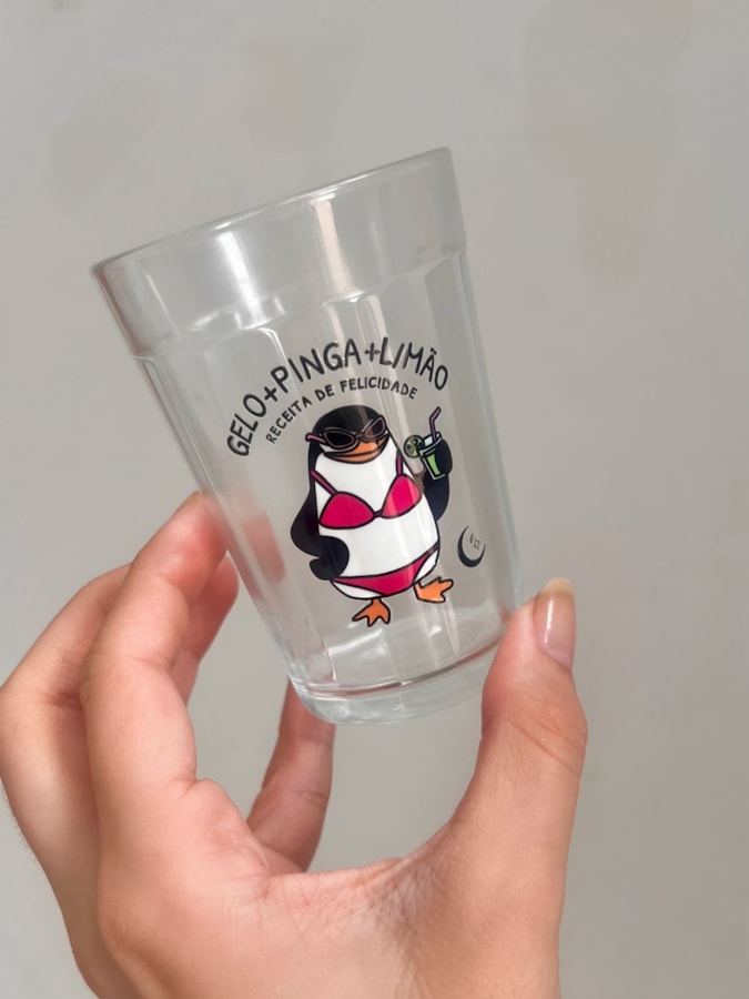 Copo Pinguim Caipirinha - Vidro 190ml — imagem 1