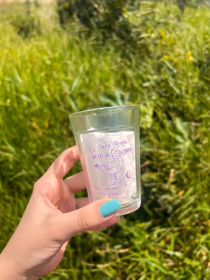 Copo Pombo Que Não Tem Medo - Vidro 190ml — imagem 2