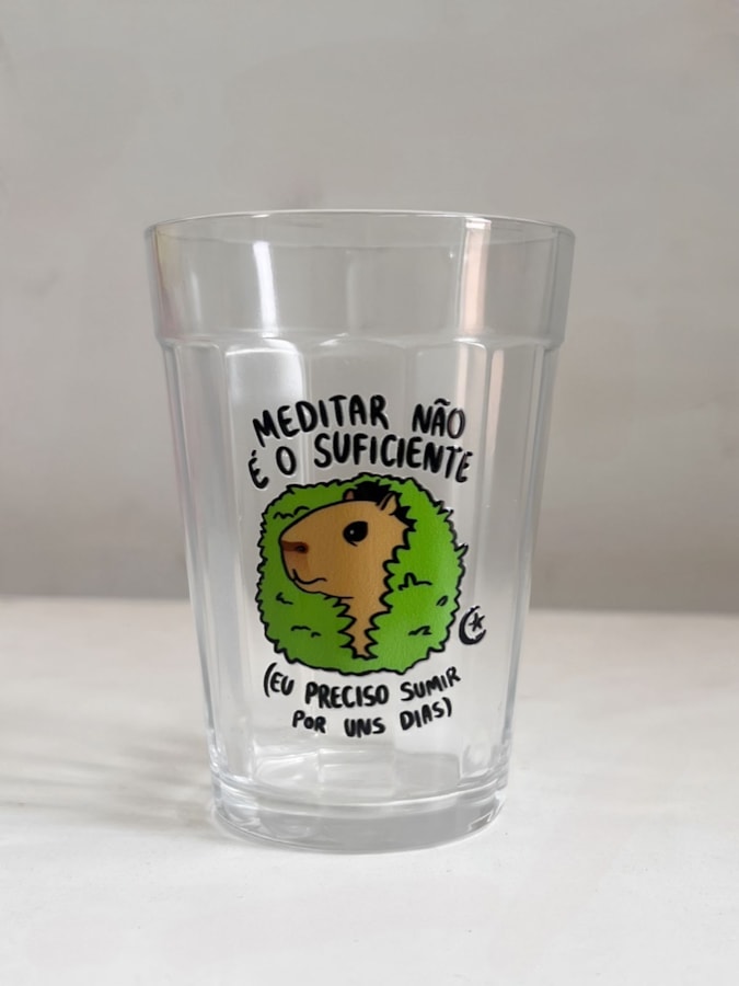 Copo Preciso sumir por uns dias - Vidro 190ml — imagem 2