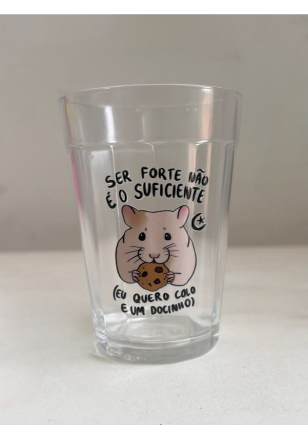 Copo Quero colo e um docinho - Vidro 190ml