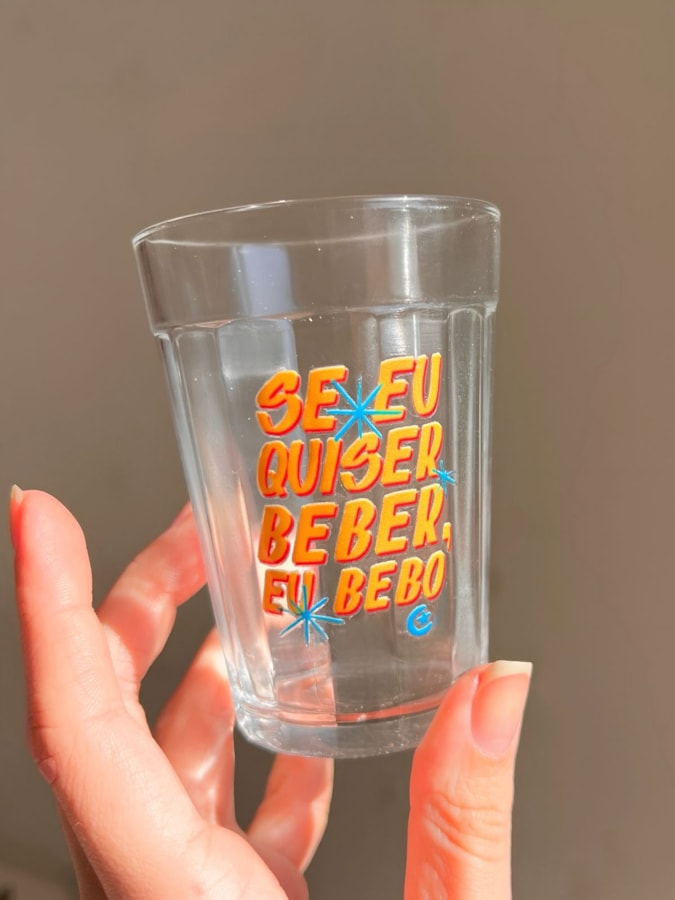 Copo Se Eu Quiser Beber - Vidro 190ml — imagem 2