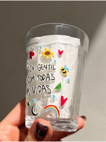 Copo Seja Gentil - Vidro 190ml