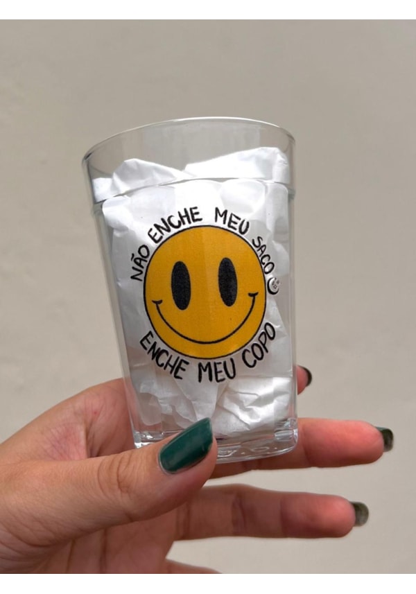 Copo Smiley - Vidro 190ml