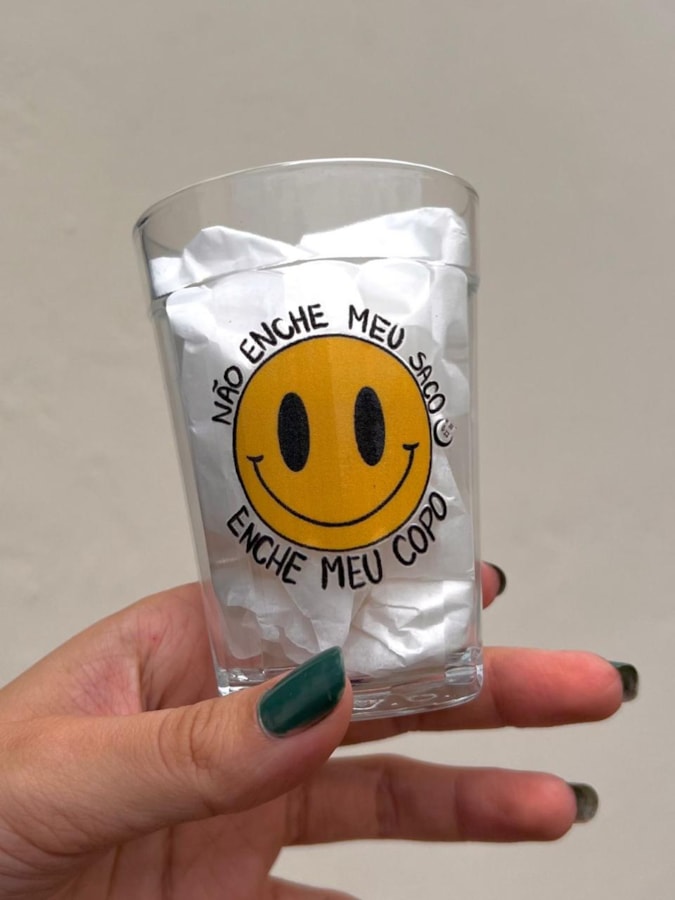 Copo Smiley - Vidro 190ml — imagem 1