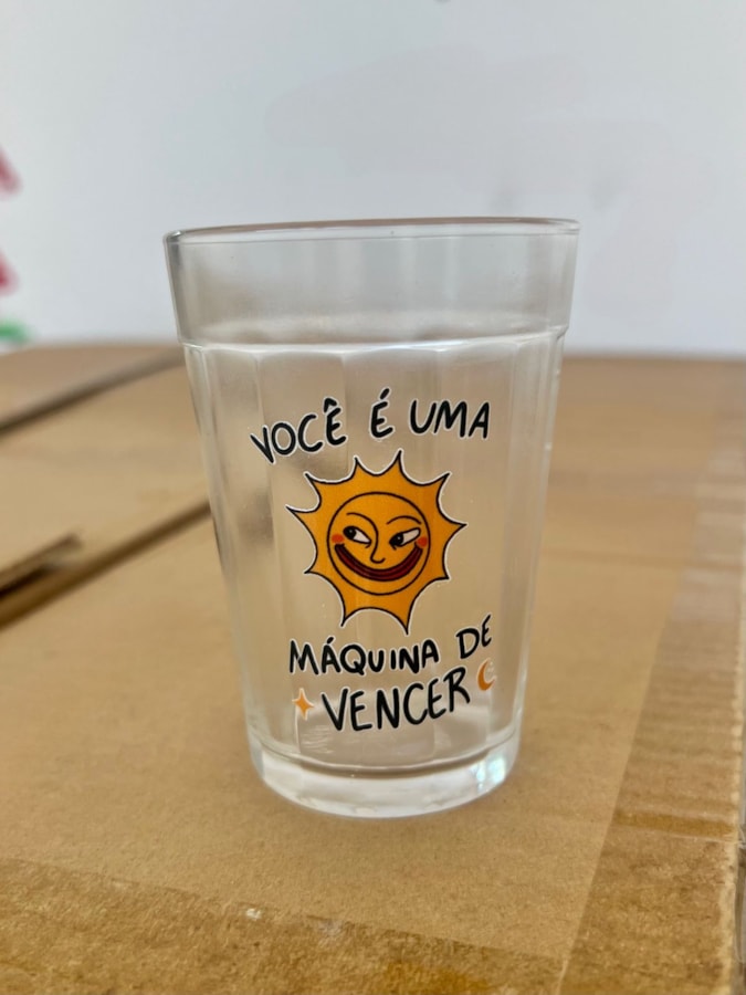 Copo Sol máquina de vencer - Vidro 190ml — imagem 1