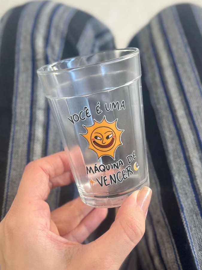 Copo Sol máquina de vencer - Vidro 190ml — imagem 2