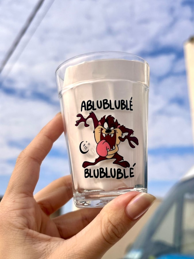 Copo Taz Mania ablubluble - Vidro 190ml — imagem 1