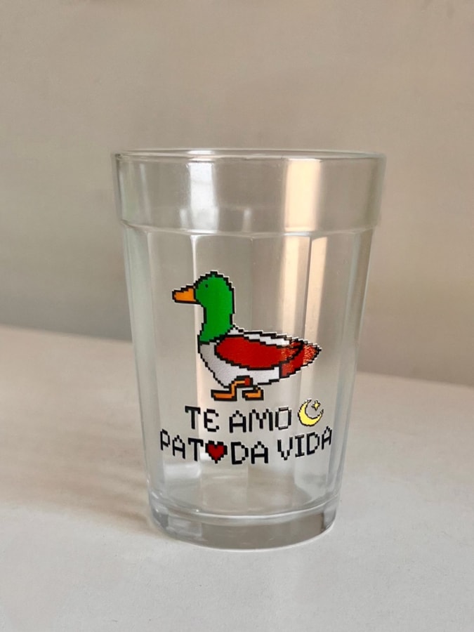 Copo Te amo Patodavida - Vidro 190ml — imagem 1