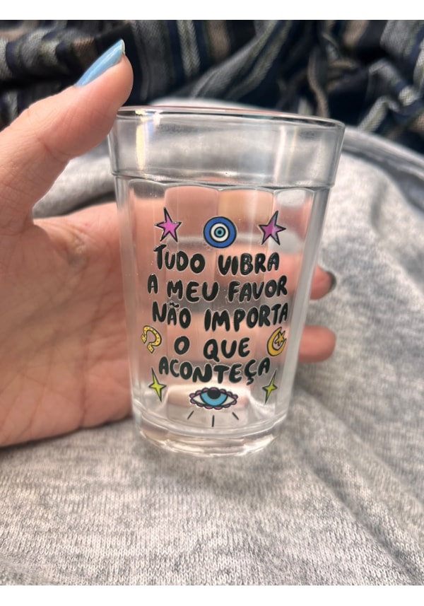 Copo Tudo Vibra ao meu favor - Vidro 190ml
