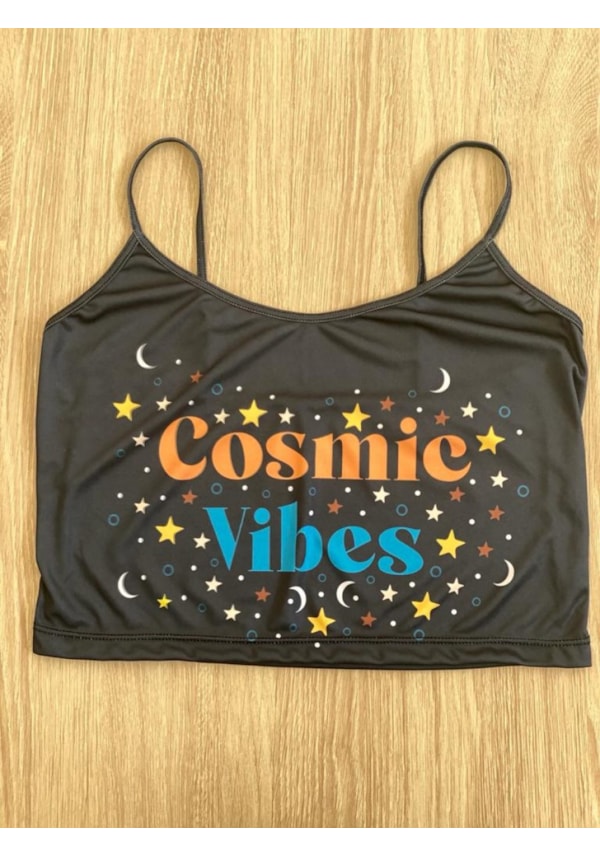 Cropped Alça Cosmic Vibes