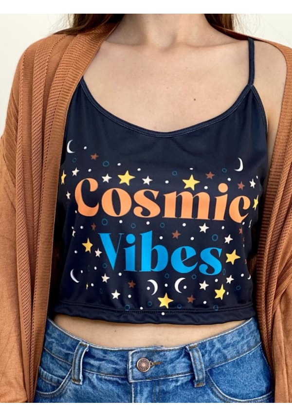 Cropped Alça Cosmic Vibes