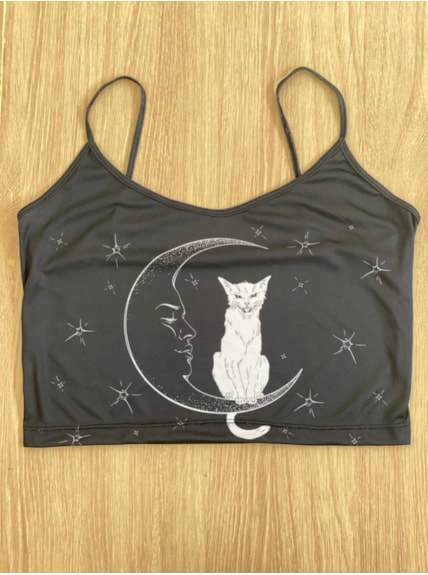 Cropped Alça - Gato