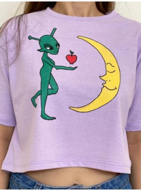 Cropped Comfy Alien Maçã