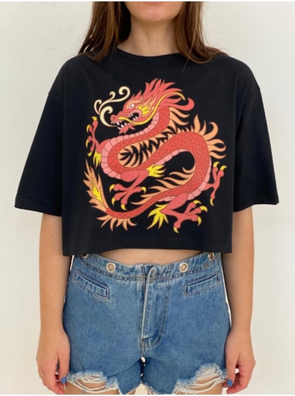Cropped Comfy Dragão da Coragem