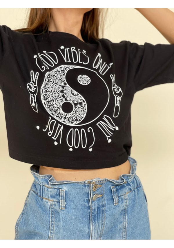 Cropped Comfy Good Vibes