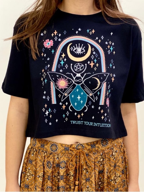 Cropped Comfy Intuição - Preta