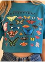Cropped Comfy Lepidoptera - Azul
