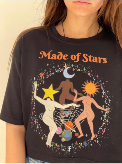 Cropped Comfy Made Of Stars