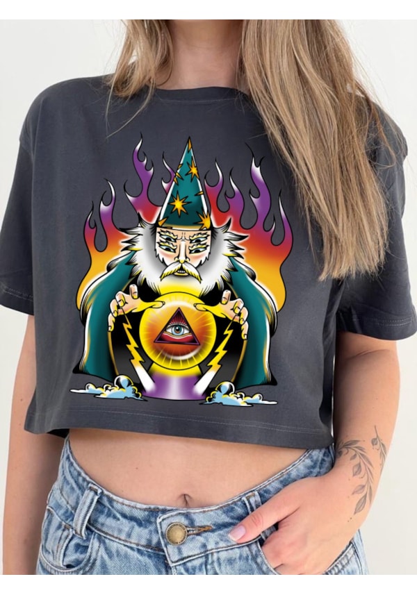 Cropped Comfy Mago - Chumbo