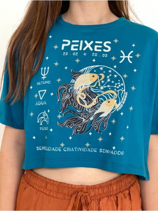 Cropped Comfy Signo Peixes