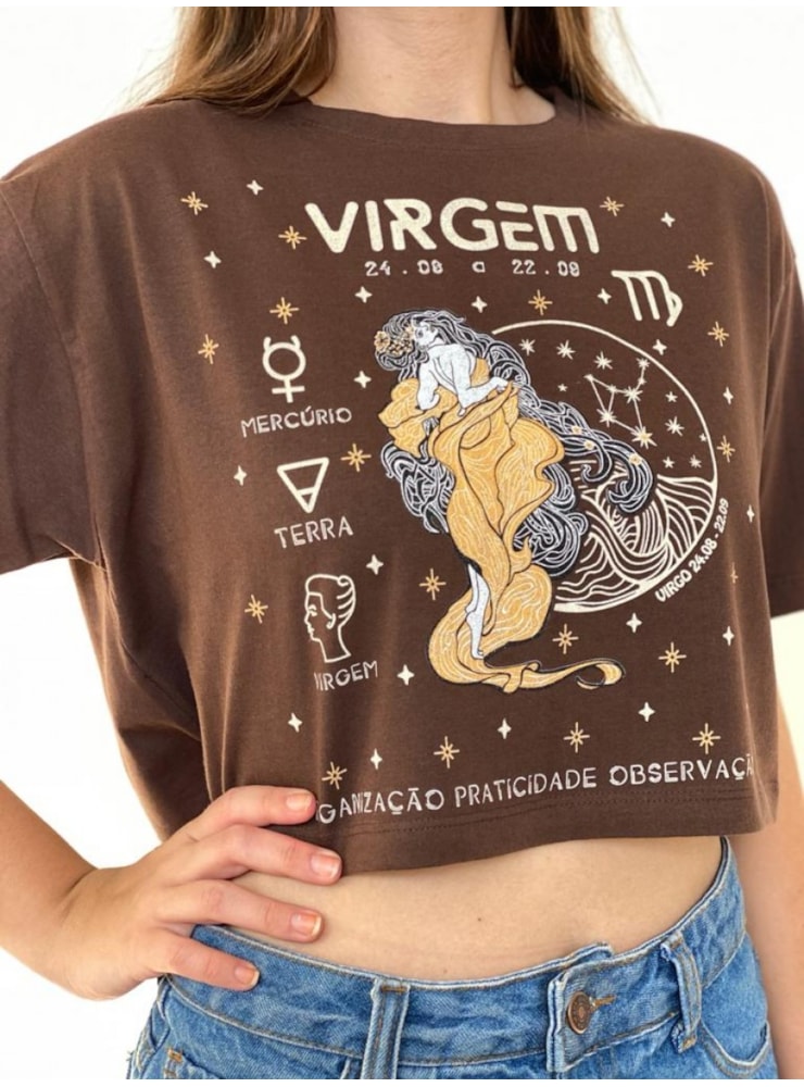 Cropped Comfy Signo Virgem — imagem 1