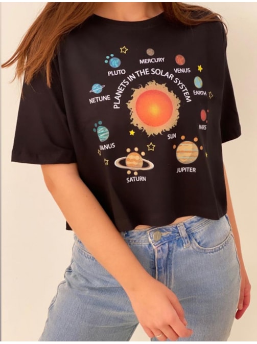 Cropped Comfy Sistema Solar