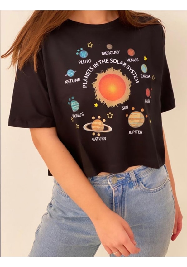 Cropped Comfy Sistema Solar