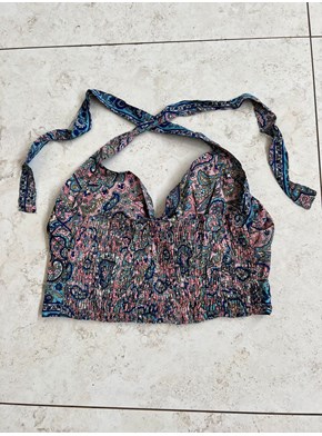 Cropped Hippie Rosa Paisley