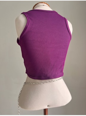 Cropped Ribana Roxo - Corte Lomba